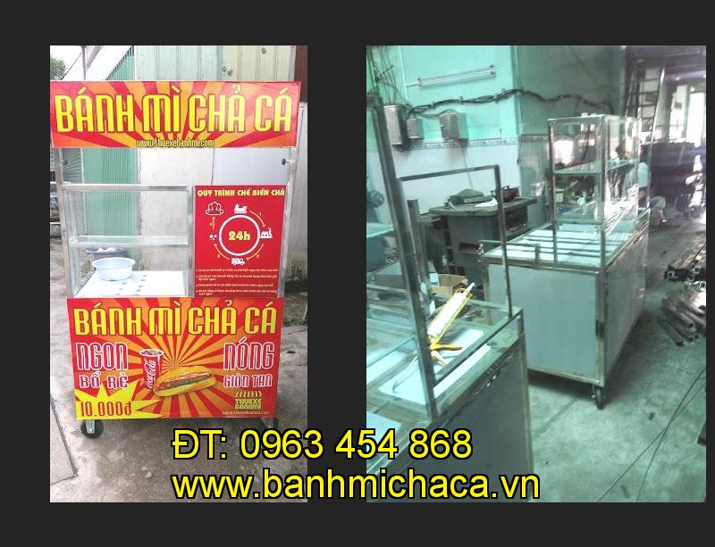 xe bánh mì chả cá inox tại tỉnh Kiên Giang
