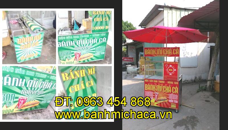xe bánh mì chả cá inox tại tỉnh Cà Mau