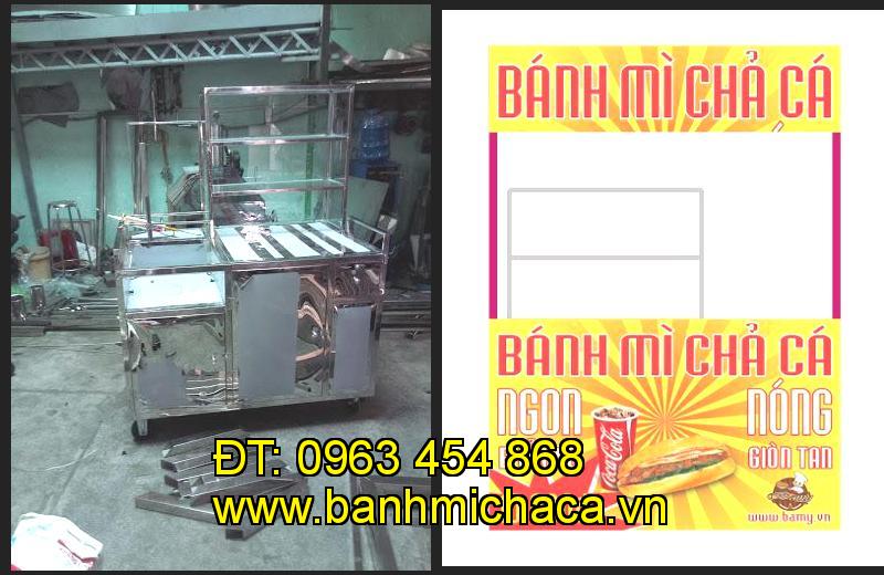 xe bánh mì chả cá inox tại tỉnh Vĩnh Long