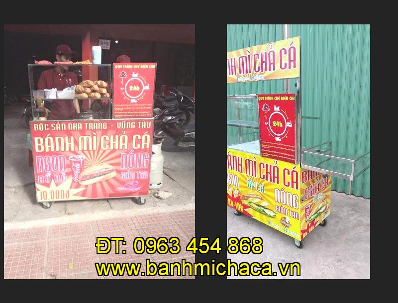 xe bánh mì chả cá inox tại tỉnh Đắk Nông