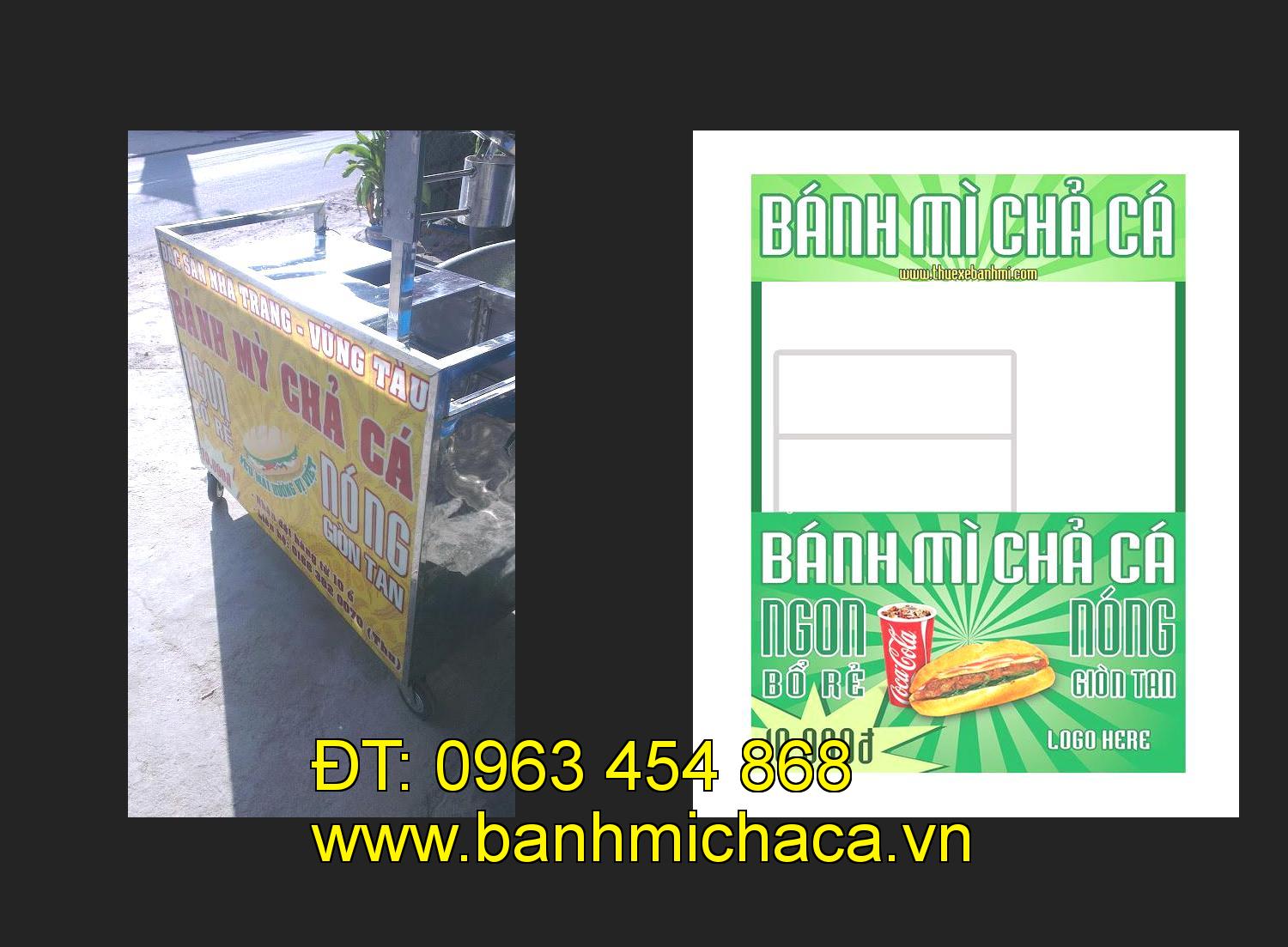 xe bánh mì chả cá inox tại tỉnh Bình Thuận