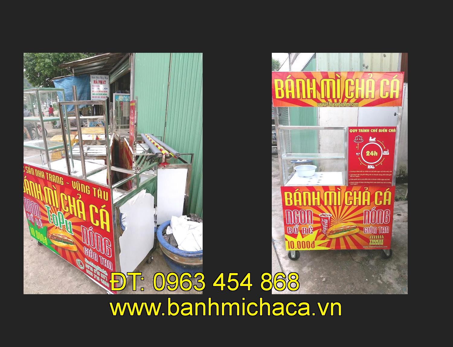 xe bánh mì chả cá inox tại tỉnh Đắk Lắk