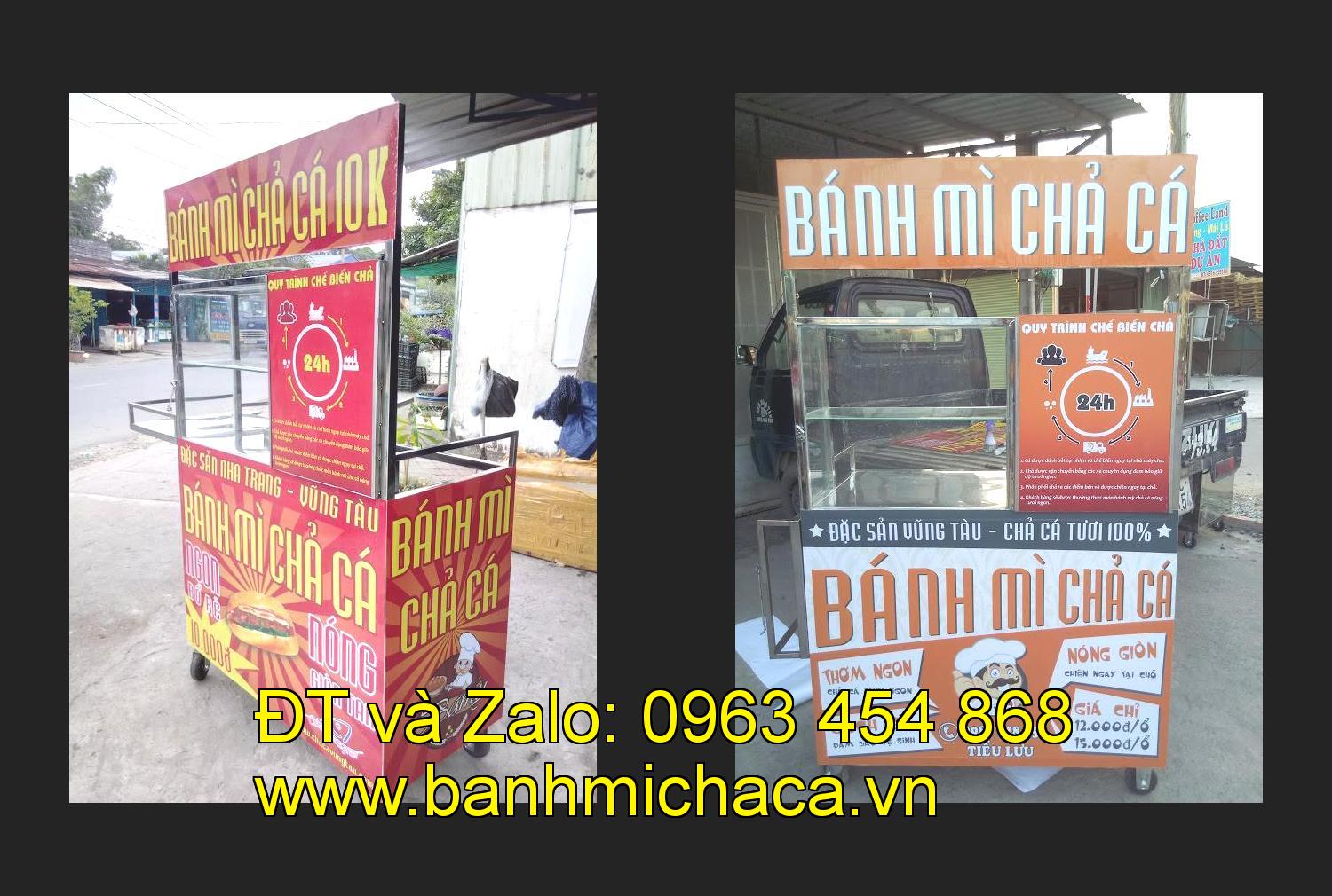 xe bánh mì chả cá inox tại tỉnh Hòa Bình