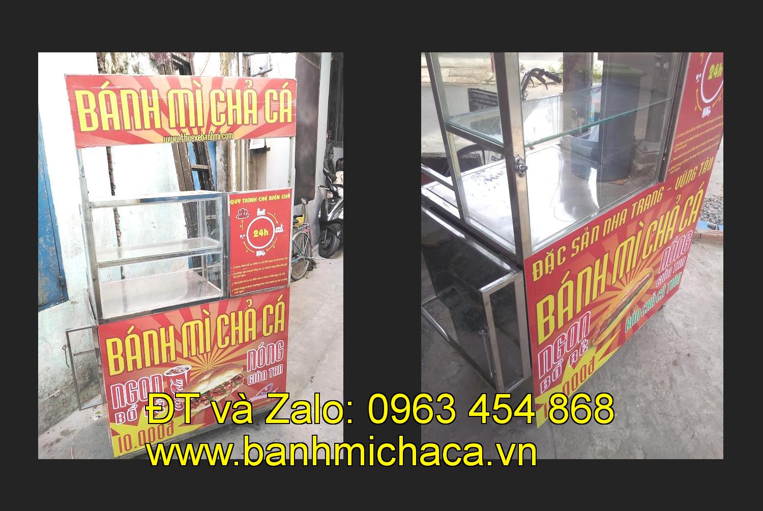 xe bánh mì chả cá inox tại tỉnh Sơn La