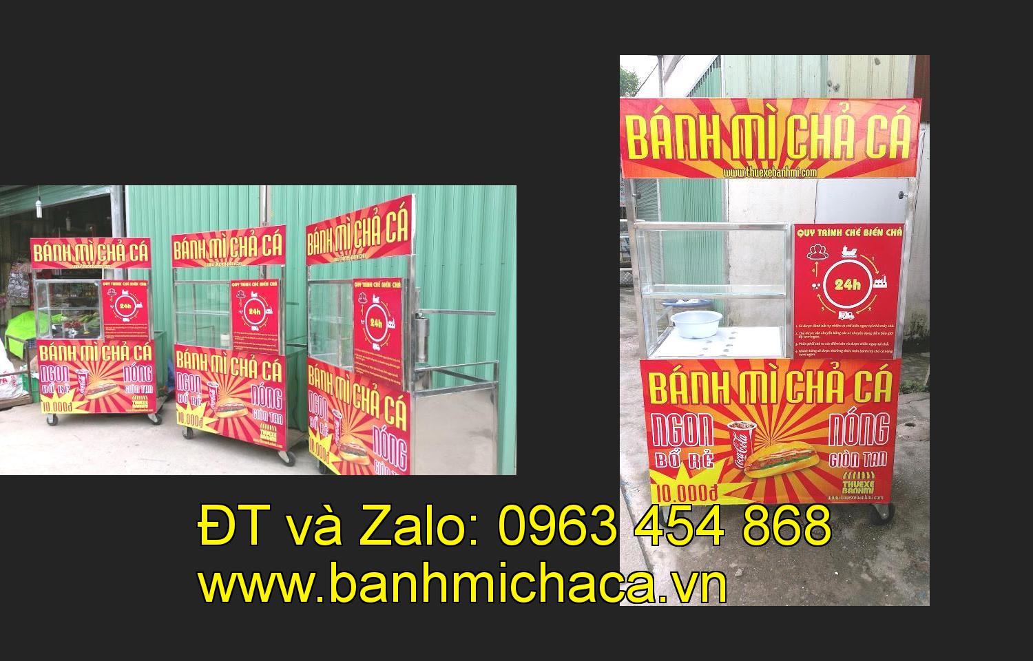 xe bánh mì chả cá inox tại tỉnh Thanh Hóa