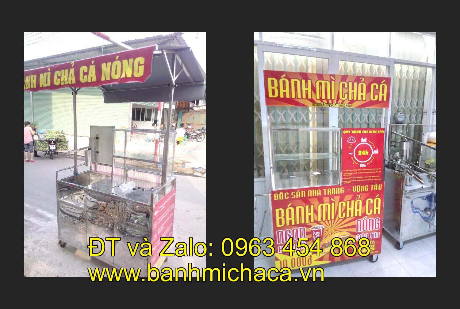 xe bánh mì chả cá inox tại tỉnh Thừa Thiên Huế