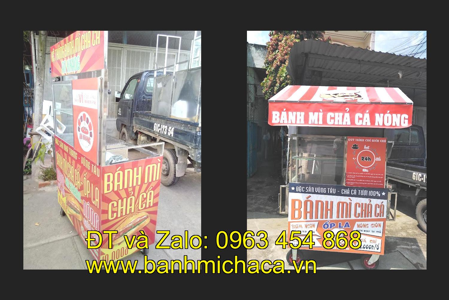 xe bánh mì chả cá inox tại tỉnh Tuyên Quang