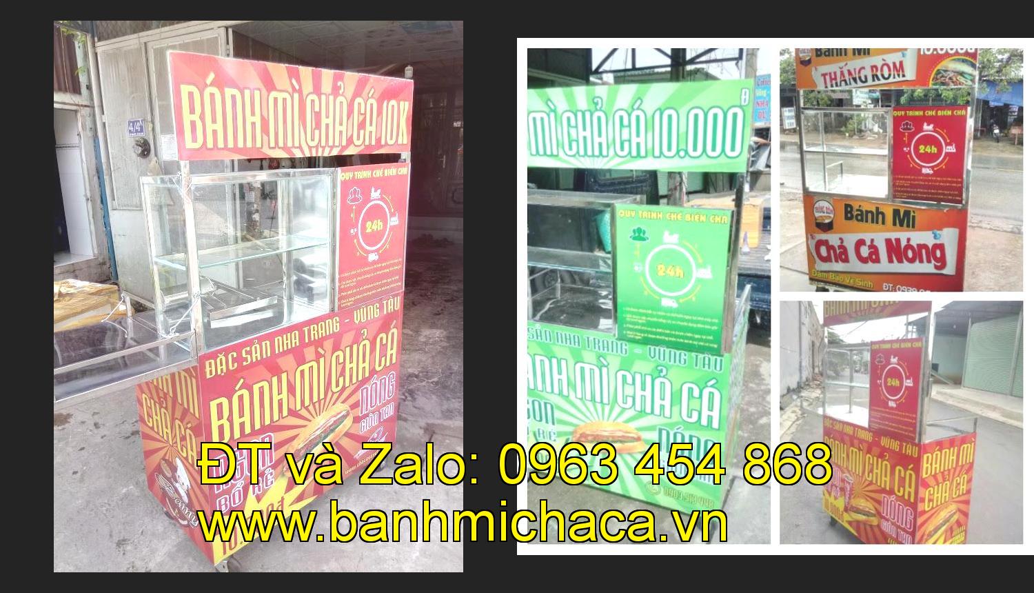 xe bánh mì chả cá inox tại tỉnh Yên Bái